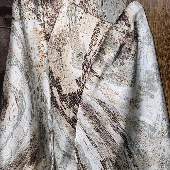 Perceptions New York blazer ruffle front snake print - Picture 3 of 8